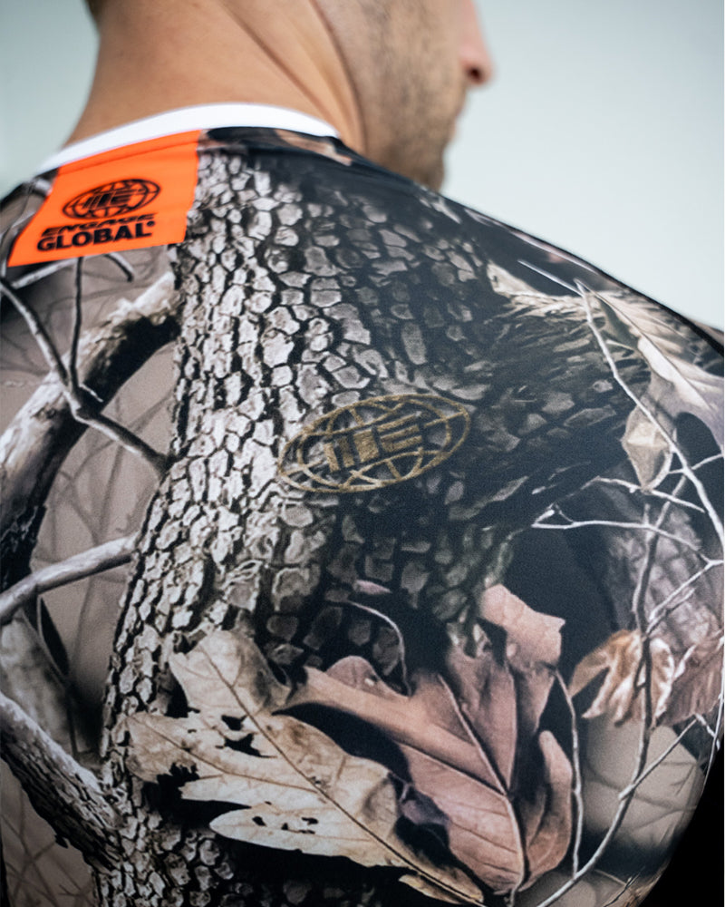 Rash Guard de manga comprida camuflada real
